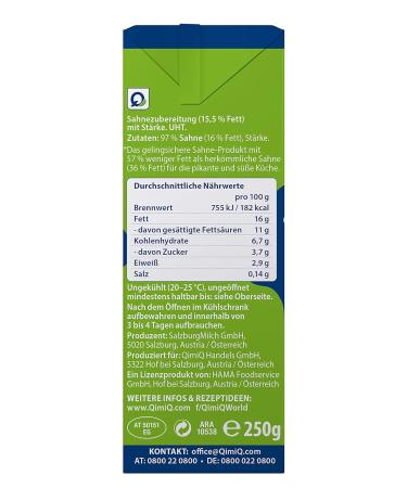 Buy QimiQ Cream Base 12 x 250g - Versatile Culinary Ingredient | International Shipping Available - Buy Online on SooperMarket.com