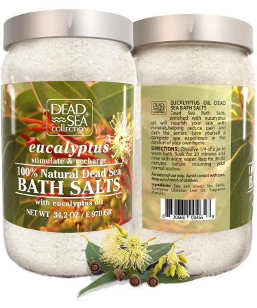 Dead Sea Collection Eucalyptus Bath Salts - 970g Organic Sea Salt for Relaxation & Aromatherapy Spa Experience - Buy Online on SooperMarket.com