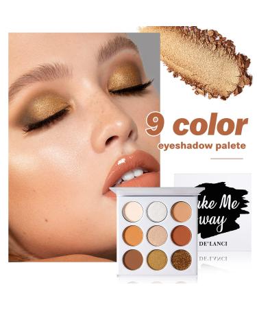 Ecofavor 9-Color Brown Eyeshadow Palette - Natural Matte, Shimmer, Glitter | Highly Pigmented, Waterproof | Easy to Blend Naked Earth Tones Makeup Palette - Buy Online on SooperMarket.com