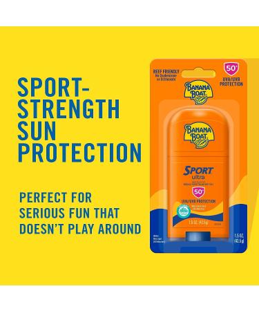 Banana Boat Sport Ultra Sunscreen Stick SPF 50 - 1.5oz | Broad Spectrum Protection - Buy Online on SooperMarket.com