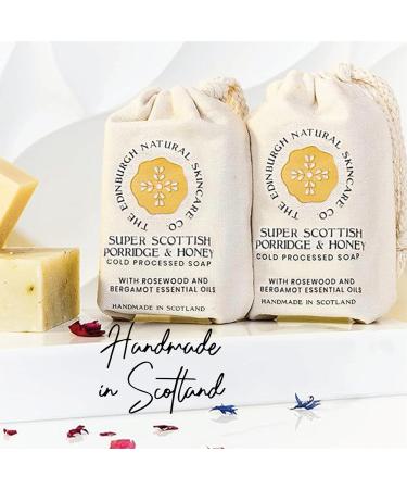 Scottish Porridge & Honey Cold Processed Soap | Luxury Vegan Soap Bar | Moisturising & Nourishing | Cruelty-Free Skincare | Edinburgh Brand | Hands Face & Feet Care - Buy Online on SooperMarket.com