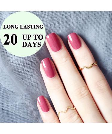 TBeautfave Dusty Pink Nail Varnish Nail Varnish Quick Dry Long Lasting Nail Polish - Breathable Nail Polish No Need Cure Nail Gel Polish Non-Toxic Breathable Nail Polish Home Nail Art 03 - Buy Online on SooperMarket.com