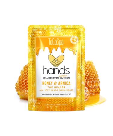 ToGoSpa Hydrating & Moisturizing Hand Mask Collagen Gel Hand Spa Treatment for Dry Hands Softens and Heals (Honey + Arnica)