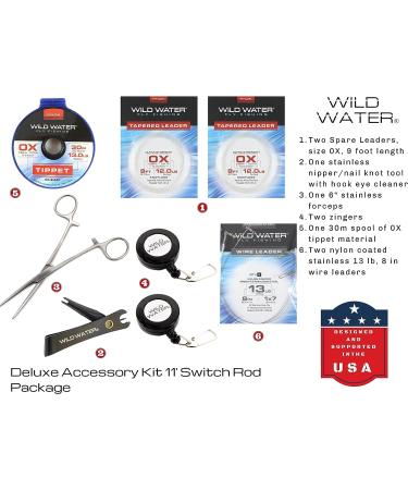 Wild Water Fly Fishing 11ft 4-Piece 7-Weight Switch Rod Combo for Steelhead - Buy Online on SooperMarket.com