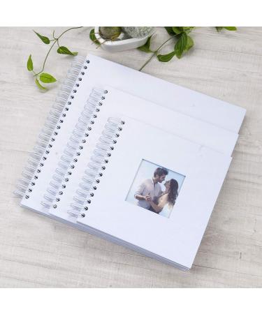 Small 8x8 DIY Scrapbook Photo Album | 80 Pages, Hardcover Craft Paper | Anniversary & Valentines Day Gift | White 8x8 Inch - Buy Online on SooperMarket.com