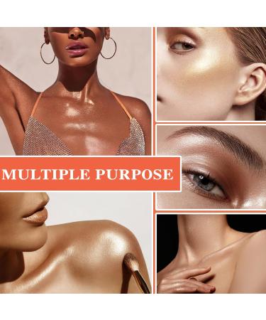 Polvo De Hadas Body Face Glitter Highlighter Stick - Natural Sparkle Blusher & Smooth Highlight Makeup - 2.33oz Gold 01 - Buy Online on SooperMarket.com