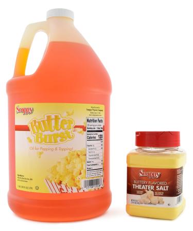 Snappy Butter Burst Flavored Popcorn Kit Buttery Flavored Theater Salt
