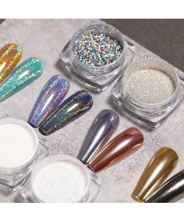 Chrome Powder Manicure Nail Art Decoration Set - BORN PRETTY Metallic Mirror Holographic Pigment - Buy Online on SooperMarket.com