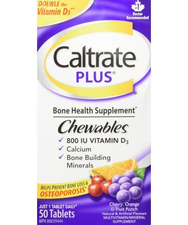 Caltrate with Vitamin D Soft Chews (60 Count Chocolate Flavour) Calcium Bone Health Supplement & Plus Chewables (50 Count Cherry Orange Fruit Flavour) Calcium/Vitamin D3 Supplement - Buy Online on SooperMarket.com