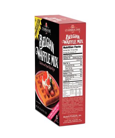 Classique Fare Belgian Waffle Mix - Light & Crisp Waffles, Pancakes, Muffins & Crepes - 6 Pack 16oz Boxes - Breakfast Foods for Waffle Maker - Fast & Fresh - Buy Online on SooperMarket.com