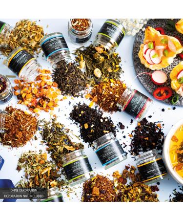 Hallingers Merry Christmas Tea Gift Set | 24 Vegan Varieties in Screw Glasses | Perfect for Advent Mother's Day & Father's Day | Unique Gift Ideas for All Occasions - Buy Online on SooperMarket.com