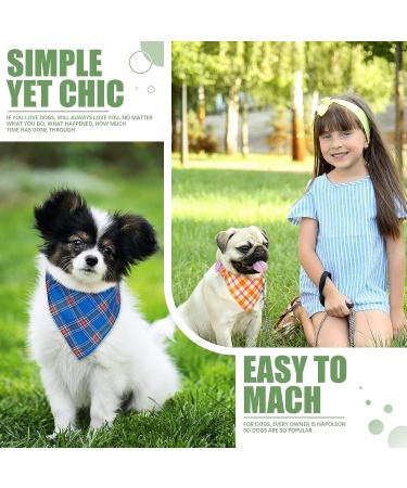 30 Pieces Cute Style Plaid Dog Bandanas - Adjustable & Washable Triangle Scarf for Small to Medium Dogs and Cats - Buy Online on SooperMarket.com