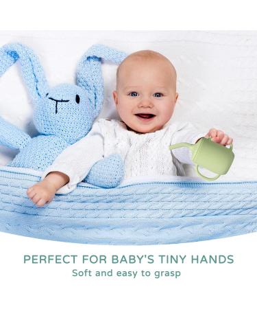 Silikong Silicone No Spill Straw Cups for Toddlers and Babies - 2 Pack (Green/Gray) | Dishwasher & Microwave Safe - Buy Online on SooperMarket.com