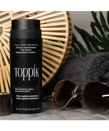 Toppik Hair Building Fibers Black - 0.97 oz (27.5 g) | Thicker, Fuller Hair - Buy Online on SooperMarket.com