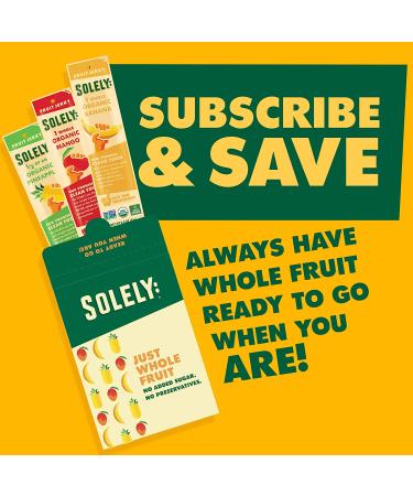 SOLELY Organic Fruit Jerky Variety Pack - 8 Strips | Vegan, Non-GMO, No Sugar Added - 0.8 oz (Pack of 8) - Buy Online on SooperMarket.com