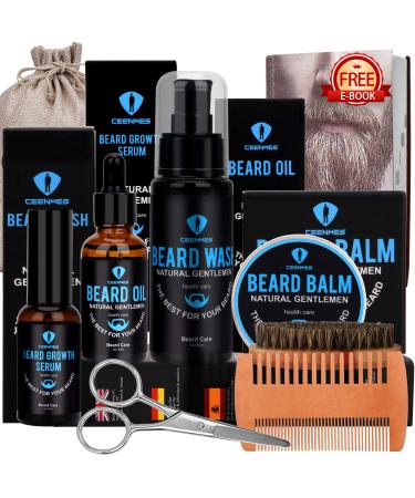 Bart care set gifts 9-part for beard care set men with free beard shampoo beard oil beard balm beard bare kamm beard brewing bartscher beard care men beard waternity bare set
