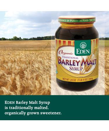 Eden Traditional Organic Barley Malt Syrup 20 oz Glass Jar (3-Pack) | Non-GMO, USA Grown & Made | Non-Diastatic | 1.25 lbs (Pack of 3) - Buy Online on SooperMarket.com