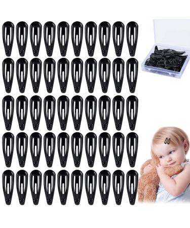 Jinlaili 50PCs hair clips black hair clips girl children hair clips hair clips small hair clips metal hair accessories hair clips with box ideal for girls and women black - 3 * 1cm