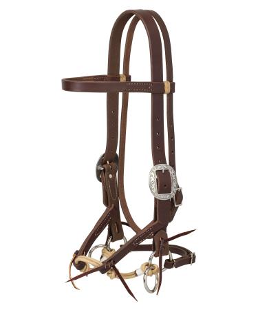 Justin Dunn Bitless Bridle Oiled Canyon Rose 1" Average