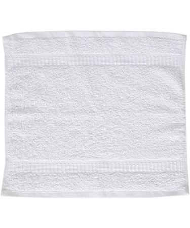GOLD TEXTILES Premium Washcloths Towel Set - 12 Pack White 12x12 Inches - Soft & Machine Washable - Ideal for Sports & Workouts - 12 White Washcloths Included - Buy Online on SooperMarket.com