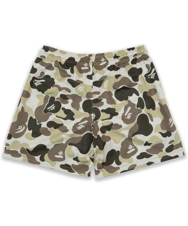Happy Nostalgix Men's Desert Camo Graphic Print Mesh Basketball Shorts - X-Large - Buy Online on SooperMarket.com