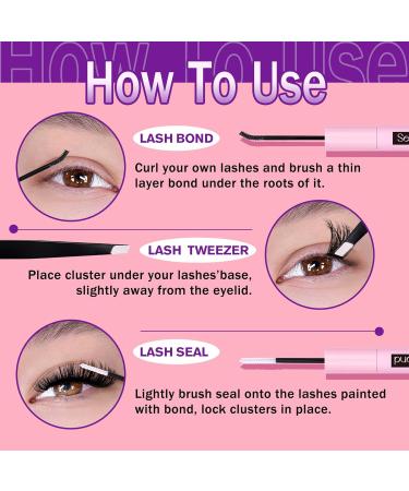 Focipeysa Fluffy Lash Clusters 100D | 10-18mm Individual D Curl Eyelash Extensions | DIY Lash Kit for Beginners | International Shipping Available - Buy Online on SooperMarket.com