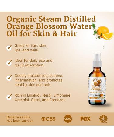 Bella Terra Oils Orange Blossom Water - 1 Gallon Neroli Hydrosol for Radiant Skin & Natural Aroma | Pack of 10 - Revitalize & Glow - Buy Online on SooperMarket.com