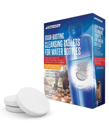 Tumbler Water Bottle Cleaning Tablets - (30 Tablets) All Natural Ingredient Great for All Stainless Plastics Ceramic and Glass Drinking Containers Individually Packed (1)