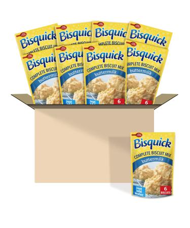 Betty Crocker Bisquick Complete Buttermilk Biscuit Mix, Just Add Water, 7.5 oz. (Pack of 9) Buttermilk 7.5 Ounce (Pack of 9)
