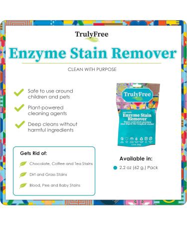 Truly Free Natural Stain Remover - Water-Activated Enzymes for Food Blood Grass & Pet Stains (50 Scoops) - Eco-Friendly & Effective - Buy Online on SooperMarket.com