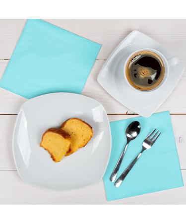 HEKU 100 Light Blue 3-Layer Napkins - 33x33cm Highly Absorbent Stylish & Uniform Quality for Events | Practical 5-Pack - Buy Online on SooperMarket.com