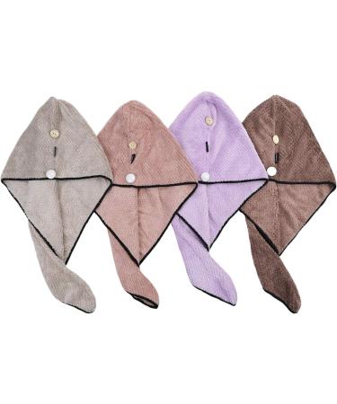 Itoda Hair Towel - Microfiber Absorbent Turban for Long Hair | Soft Durable & Fast Drying | Perfect for Home & Travel - Brown - Buy Online on SooperMarket.com