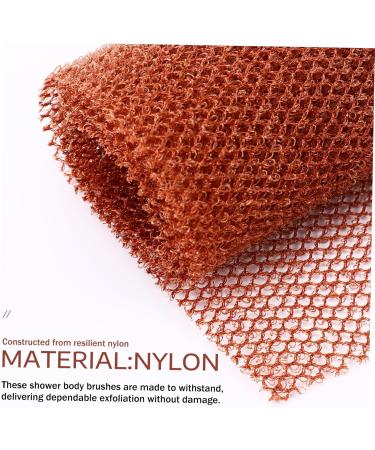 HAPINARY 1 Set Bath Towel Exfoliating Loofah Back Wash Scrubber Exfoliating African Net Towels Nylon Brown - Buy Online on SooperMarket.com