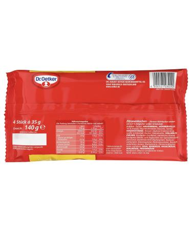Buy Dr. Oetker Mini Lemon Cake 5 Pack - Ready to Eat Individually Packed Perfect for On-the-Go Snacks - 35g Each - Buy Online on SooperMarket.com