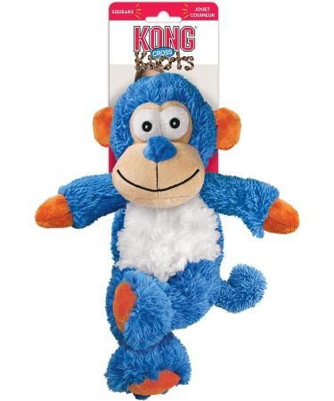 KONG Cross Knots Monkey Toy for Small/Medium Dogs - Internal Knotted Ropes, Minimal Stuffing - Multicolor - Buy Online on SooperMarket.com