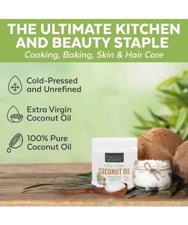Organic Coconut Oil - Unrefined and Cold-Pressed  Natural Hair Oil  Skin Oil and Cooking Oil with Fresh Flavor  Non-GMO Extra Virgin Coconut Oil (Aceite de Coco)  USDA Organic  32 oz - Buy Online on SooperMarket.com