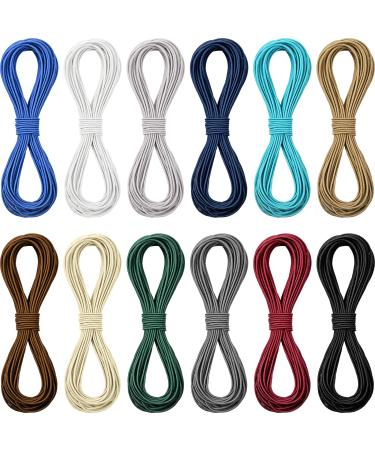 131 Yards Multicolor Beading Elastic Cord 1mm for Jewelry Making Stretch Elastic Cording for Sewing Elastic Bead Cord for Sewing and Bracelets, Necklace, Jewelry Making (Dark Colors)