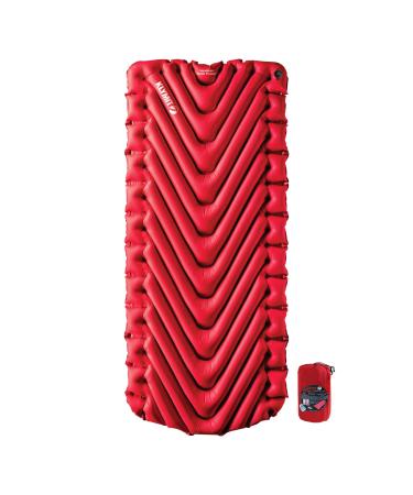 KLYMIT STATIC V LUXE Sleeping Pad, Extra Wide (30 inches) Best Camping Gear for Backpacking, Camping and Hiking, (76L x 30W x 3H inches) Insulated