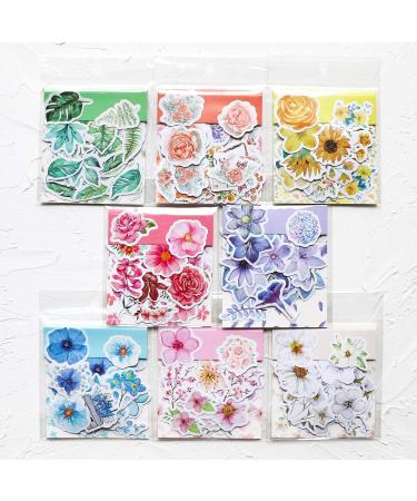Knaid Flower Stickers Set (360 Pieces) Decorative Assorted Floral Sticker for Scrapbooking Planner Bullet Journals Supplies - Buy Online on SooperMarket.com