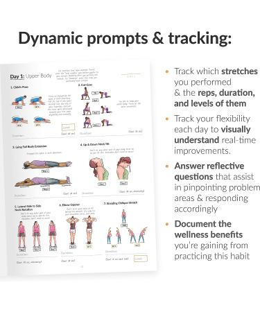 Stretching Sidekick Journal: 66 Guided Routines for Flexibility & Energy | Habit Nest - Buy Online on SooperMarket.com