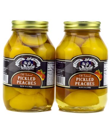 Amish Wedding Pickled Peach Halves 32oz (Pack of 2)