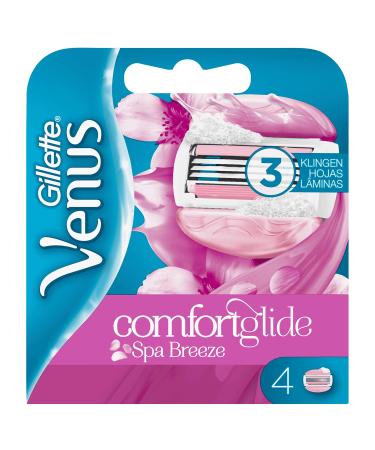 Gillette Venus ComfortGlide Spa Breeze Razor Blades Women 4-Pack 4 pieces (1 pack) Spa Breeze