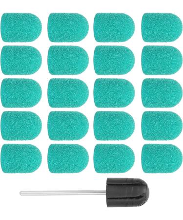 Nail Sanding Drill Bit 0.5 X 0.7in Easy To Store High Strength Nail Polishing Sanding Head Fine Sandpaper with Shaft for Grinding(green) - Buy Online on SooperMarket.com