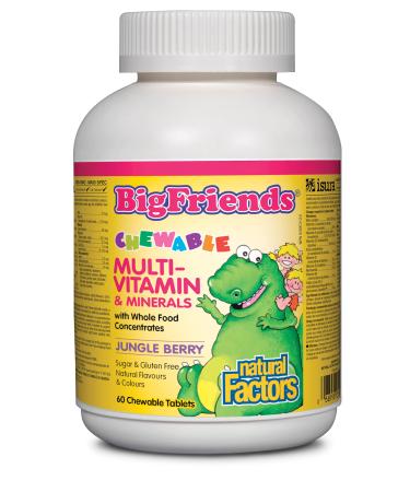 Natural Factors Big Friends Chewable Multi-Vitamin & Minerals Jungle Berry - 60