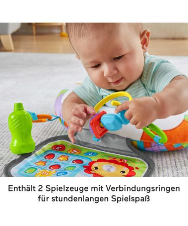 Fisher-Price HGB89 Babies Controller Spielkissen - Gaming Playmat with Hanging Toys for Newborns | Ideal for Prone Position & On-the-Go | Best Baby Toys - Buy Online on SooperMarket.com