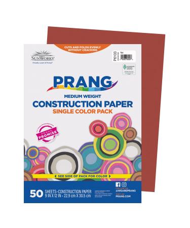 Prang (Formerly SunWorks) Construction Paper  Red  9 x 12  50 Sheets
