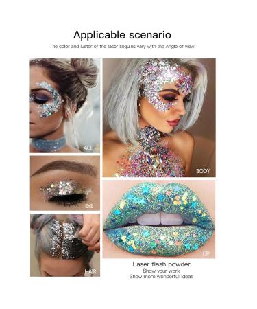 6 Colors Glitter Set - 180ML Arts & Crafts Supplies | Festival Makeup Nail Face & Hair Glitter - Sequin Pigment Powder for Creative Projects - Buy Online on SooperMarket.com