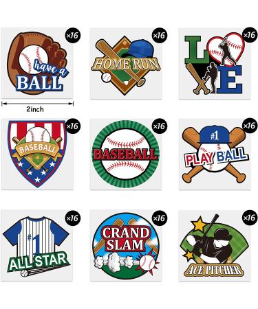 144 Pcs Baseball Sport Themed Waterproof Stickers - Birthday Party Decoration Supplies - Buy Online on SooperMarket.com