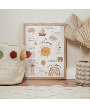 Happyarts Kinderzimmer A4 Affirmations Posters Set | Mindfulness Decor for Baby Rooms | Self-Love Prints for Kids - Frame Not Included - Buy Online on SooperMarket.com