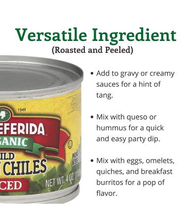 La Preferida Organic Mild-Diced Green Chiles 4oz (Pack of 3) - Shop Now! - Buy Online on SooperMarket.com